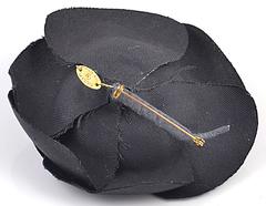 Classic Chanel Large Velvet Flower Brooch