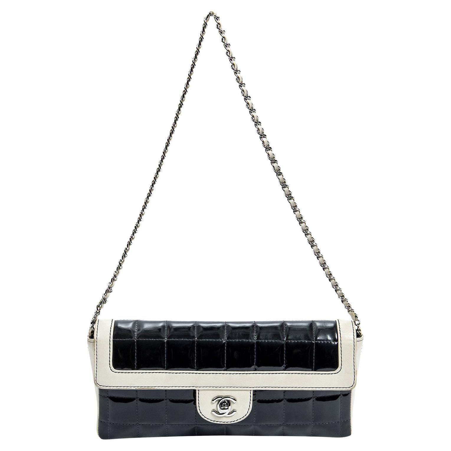 Chanel 2000s Bi-Tone Denim Chain Small Flap · INTO