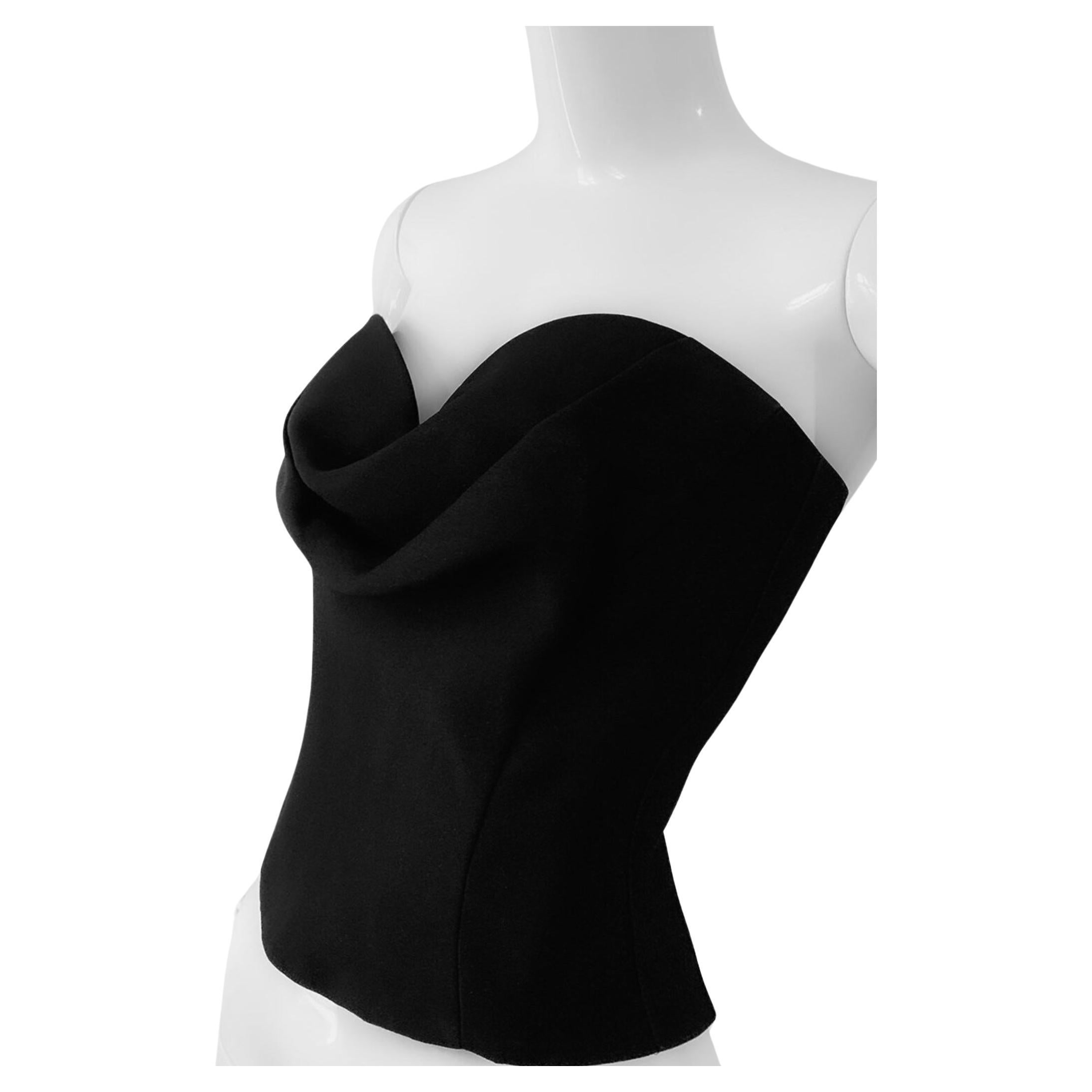 Thierry Mugler Sweetheart Neckline Corset Top Bustier Black For Sale