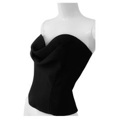 Thierry Mugler - Top bustier con scollo a cuore - Nero