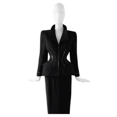 ICONIC Thierry Mugler FW 1998 Crystal Jacket Ensemble Famous Helmut Newton