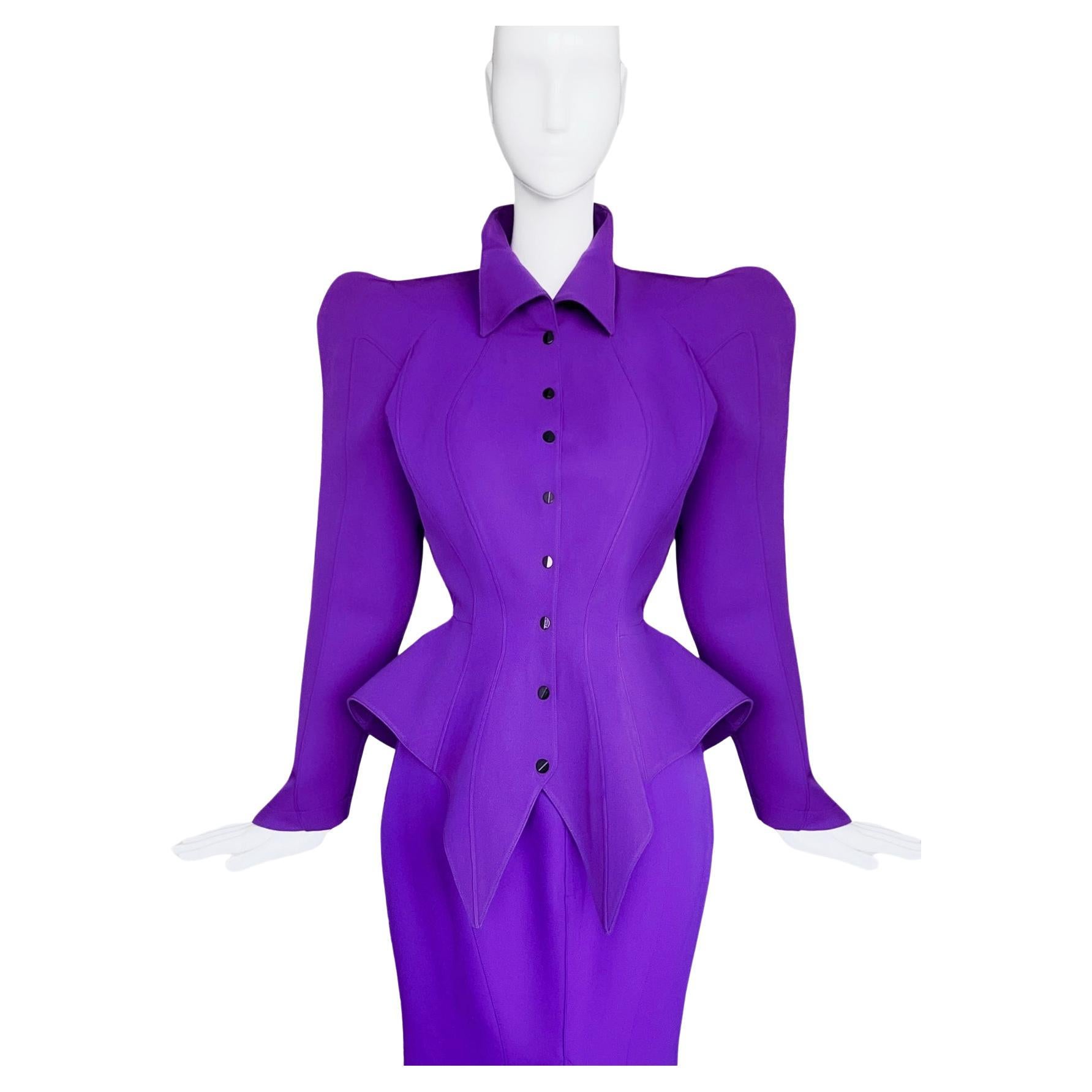 Iconico abito Thierry Mugler LES INFERNALES 1988/89 Giacca Gonna