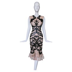 Iconic Archival Alexander McQueen SS 2012 Laser Cut Silk Lace Dress