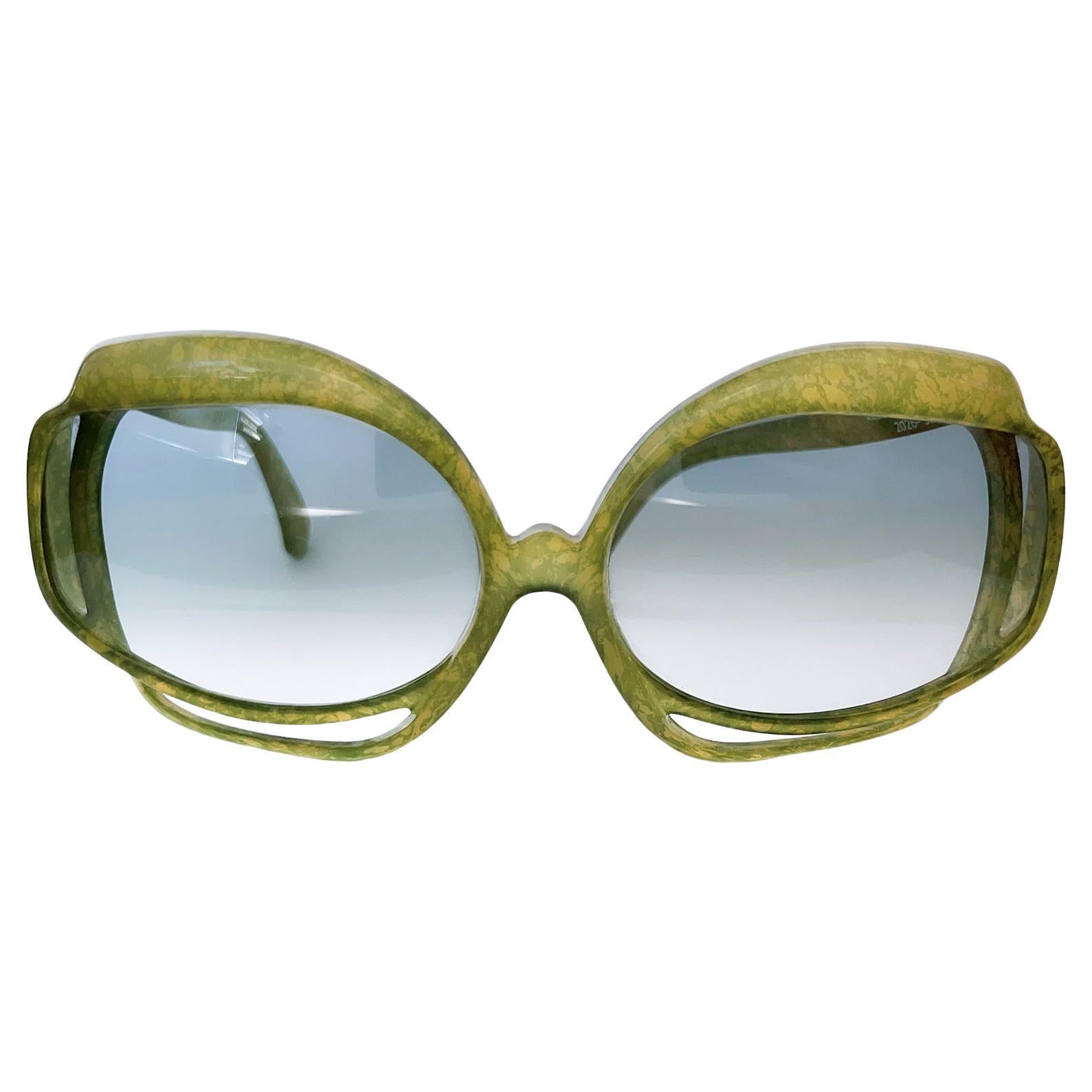 Ikonische Christian Dior-Sonnenbrille 1970er Jahre 2026 60er 70er Jahre Jade Optyl Oversize im Angebot