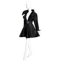 Thierry Mugler 1990 Dramatische Jacke, Skulpturale Jacke  Fitted Trenchcoat