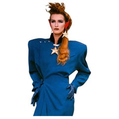 Rare Thierry Mugler FW1986  Les Milteuses Broche étoile argentée