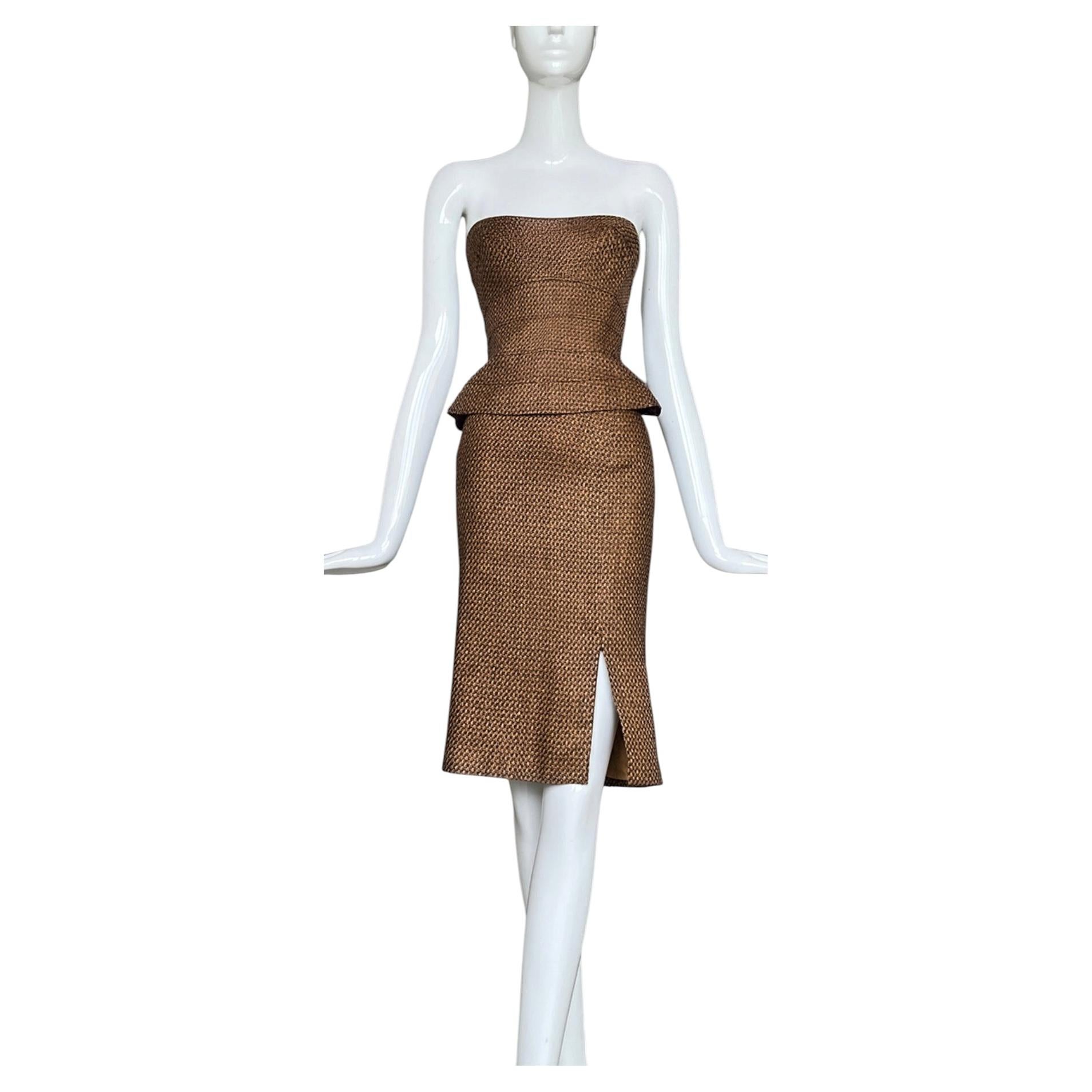 Thierry Mugler Couture Sculptural Ensemble Bodice and Skirt Set For Sale