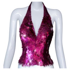 Seltenes Thierry Mugler Couture-Oberteil im Meerjungfrauen-Stil mit Pailletten, Frühjahr/Sommer 2002