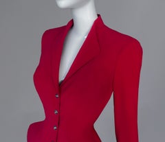 Thierry Mugler Beautiful Sculptural Red Jacket