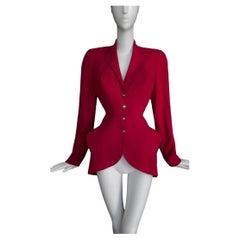 Thierry Mugler Beautiful Sculptural Red Jacket
