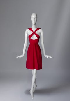 Thierry Mugler Dramatic Red Cocktail Dress