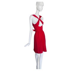 Thierry Mugler Dramatic Red Cocktail Dress