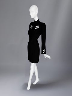 Thierry Mugler Spring 1991 Black Cutout Dress Diana Ross Collection