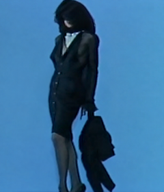 Abito in seta di Thierry Mugler del 1987, abito da cocktail “Black Widow”