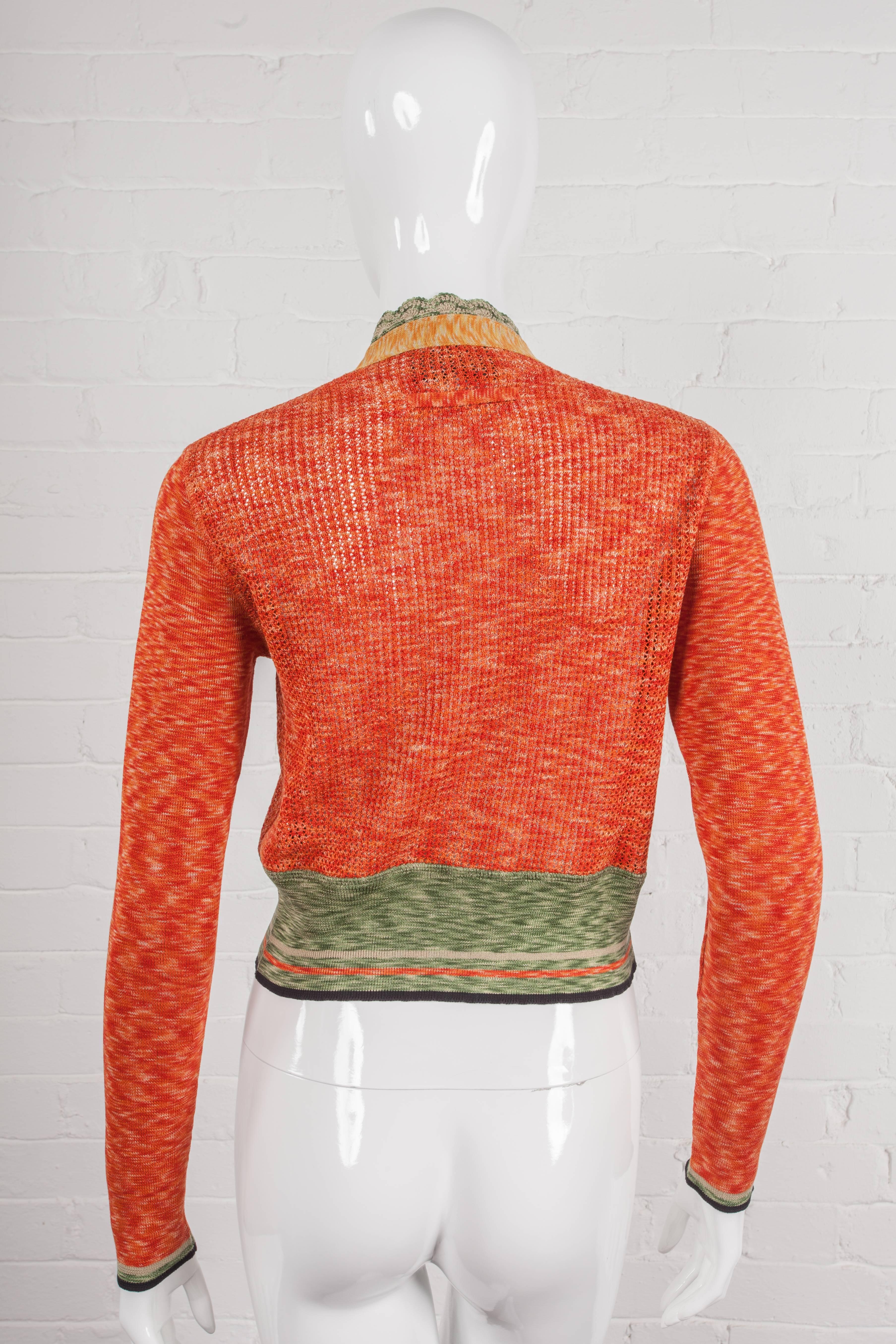Jean Paul Gaultier 1989 “Around the World in 168 Outfits” lace panel cardigan In New Condition For Sale In London, GB