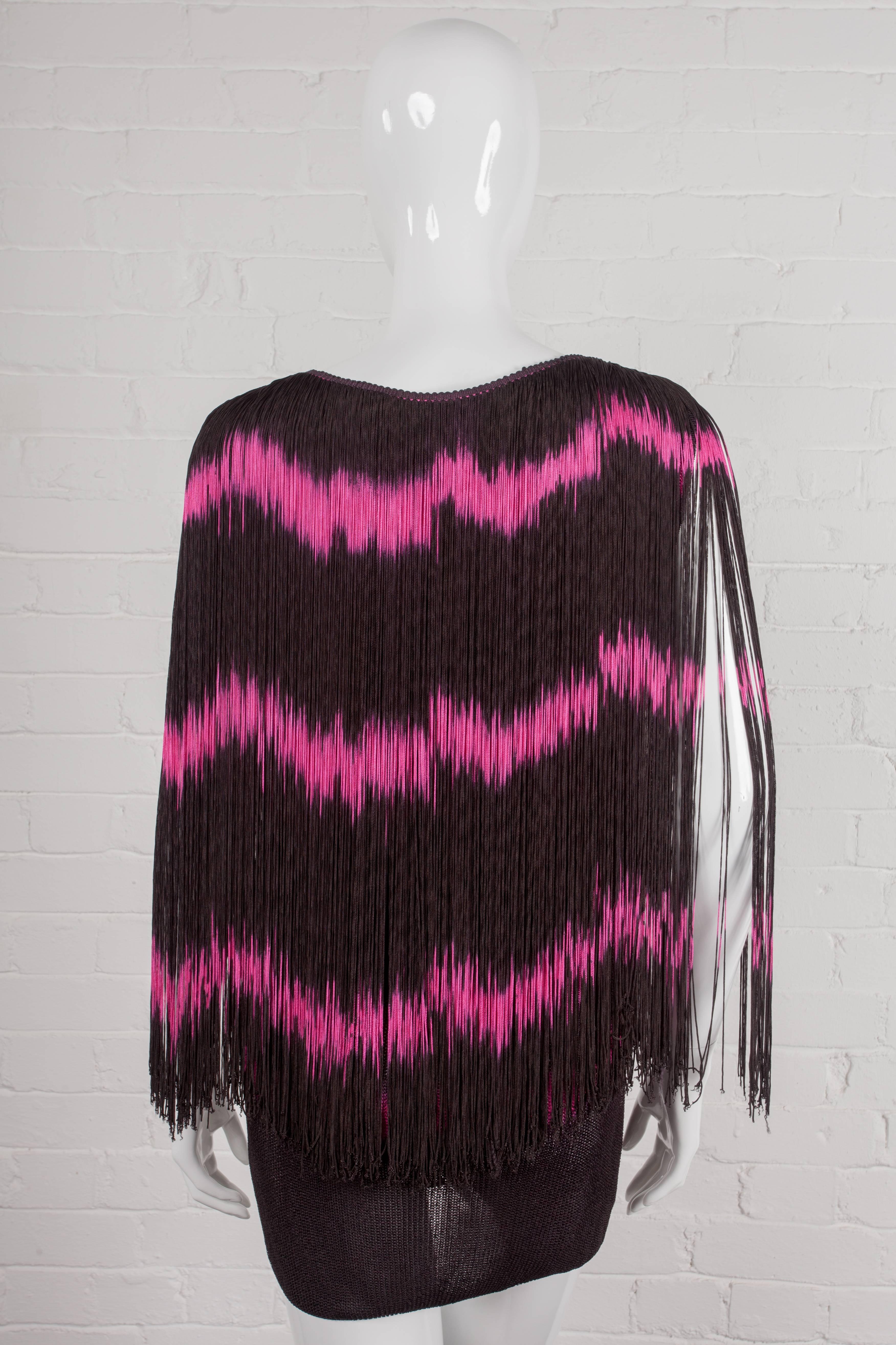 Jean Paul Gaultier 1985 “A Wardrobe for Two” fringed sleeveless tunic In New Condition For Sale In London, GB