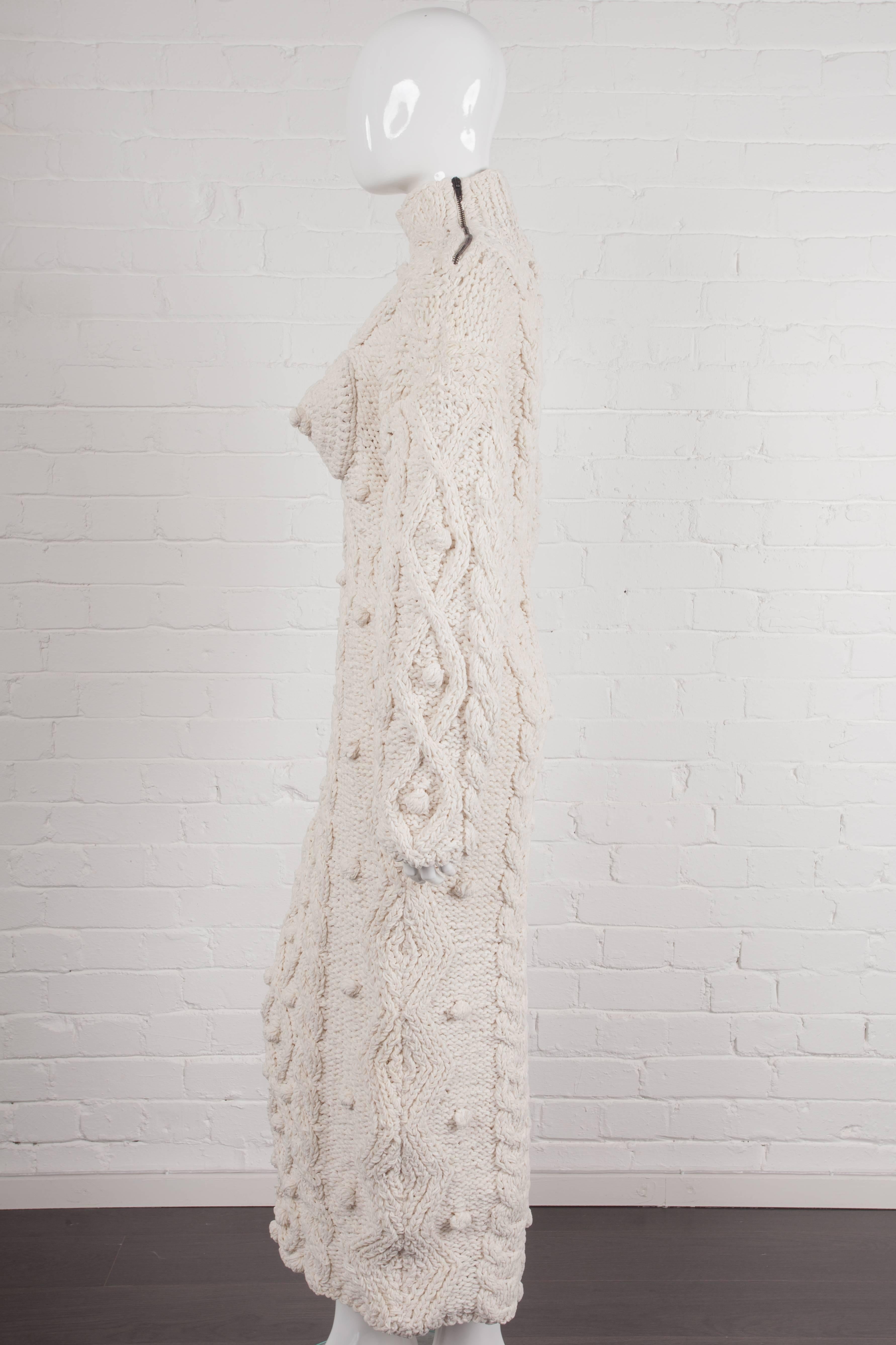 Iconic Rare 1985/86 Jean Paul Gaultier Aran Knit Cones Dress In New Condition In London, GB