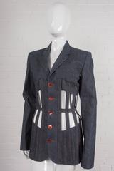 Jean Paul Gaultier Iconic 1989 “Les Rap’Pieuses” cage denim jacket