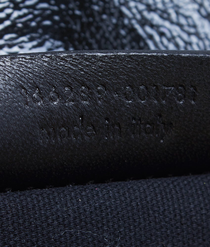 Yves Saint Laurent Black Patent Leather Weekender Duffle Bag For Sale ...