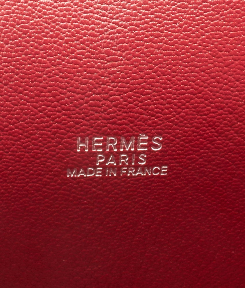 2003 Hermes Dark Red Casa Leather Sac Toolbox 25 Shoulder Tote For Sale 3