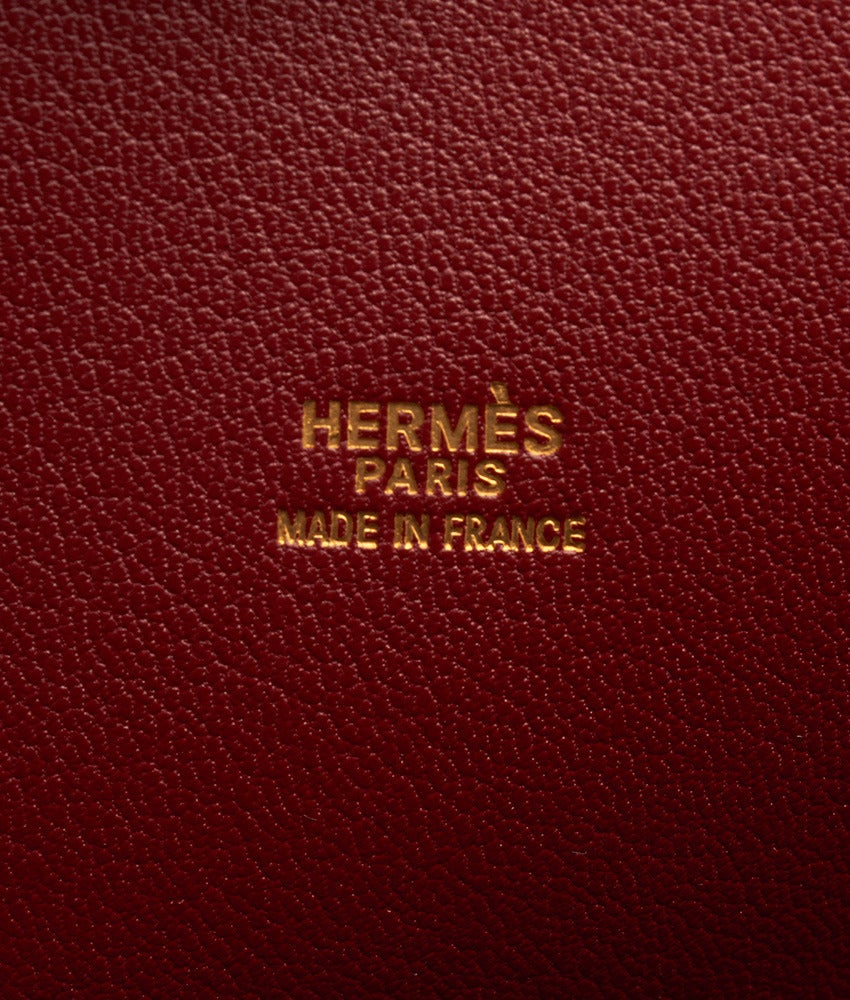 2007 Hermes Maroon Leather Escapade Small Tote Bag For Sale 5