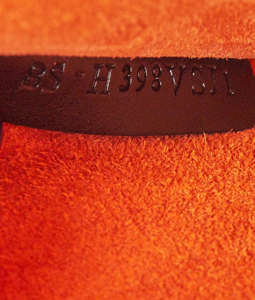 Valentino Glam Rockstud Orange Leather Medium Flap Shoulder Bag For Sale 5
