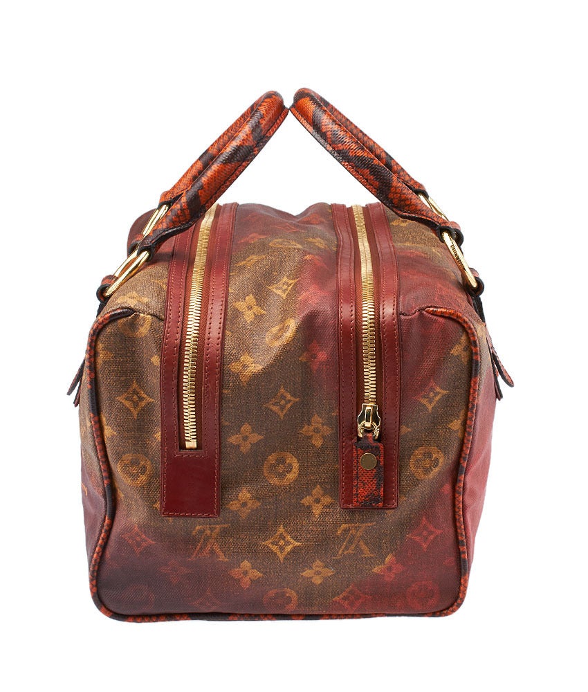 Brown 2007 Louis Vuitton Limited Edition Richard Prince Mancrazy Jokes Tote For Sale