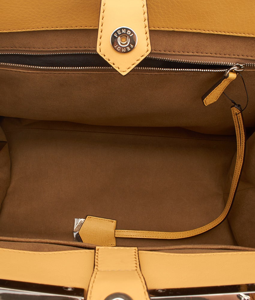 Fendi 3Jours Large Yellow Leather Tote For Sale at 1stDibs