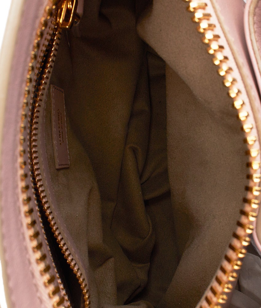 2000s Tom Ford Lock-Front Pink Leather Shoulder Bag For Sale 4