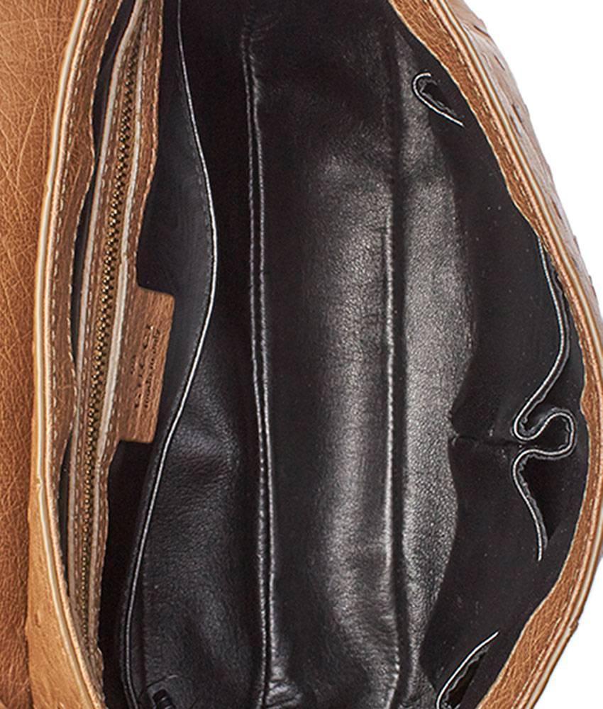 Gucci 1973 Brown Ostrich Leather Shoulder Bag For Sale 5