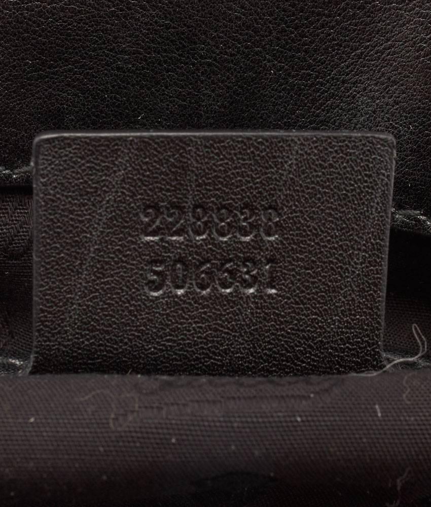 Gucci Galaxy Black Leather Large Satchel For Sale 3