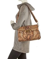 Jimmy Choo Rosalie Python Shoulder Satchel