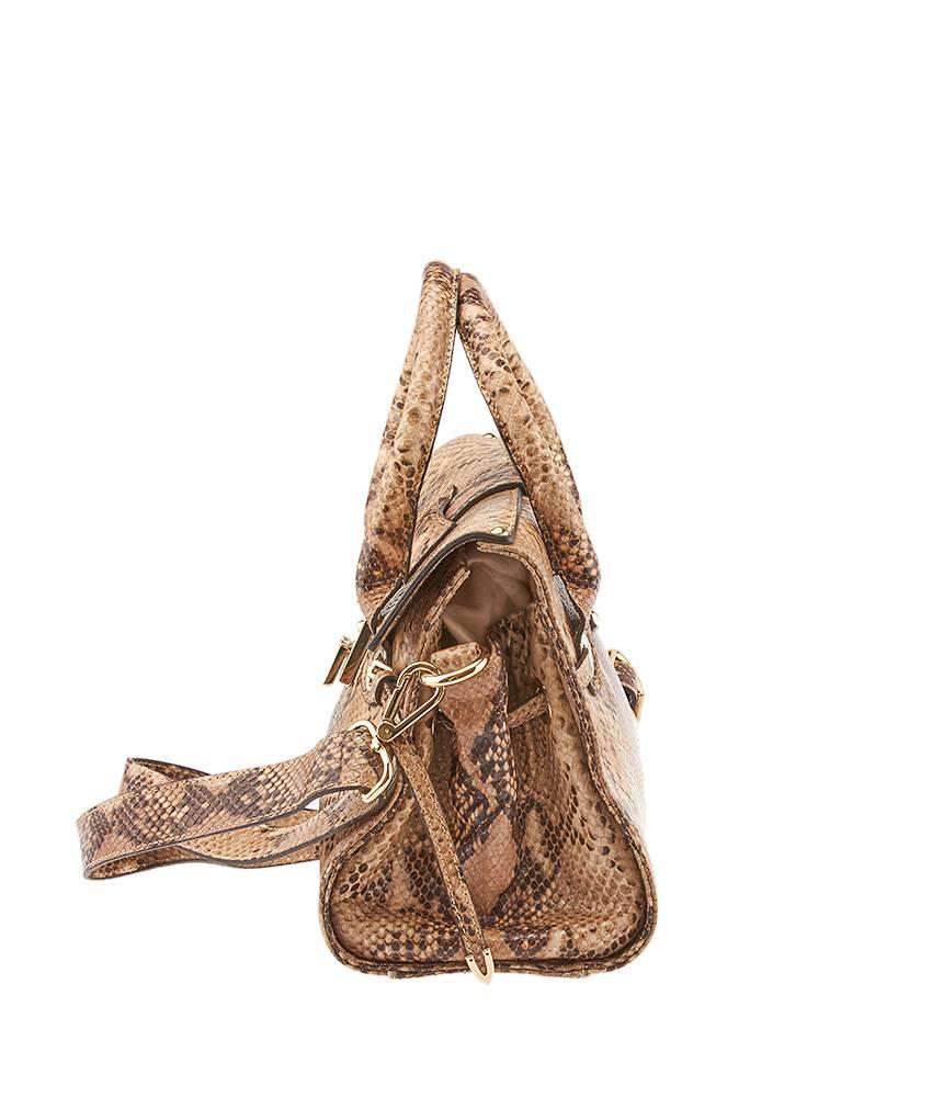 Jimmy Choo Rosalie Python Shoulder Satchel In Excellent Condition In Bala Cynwyd, PA