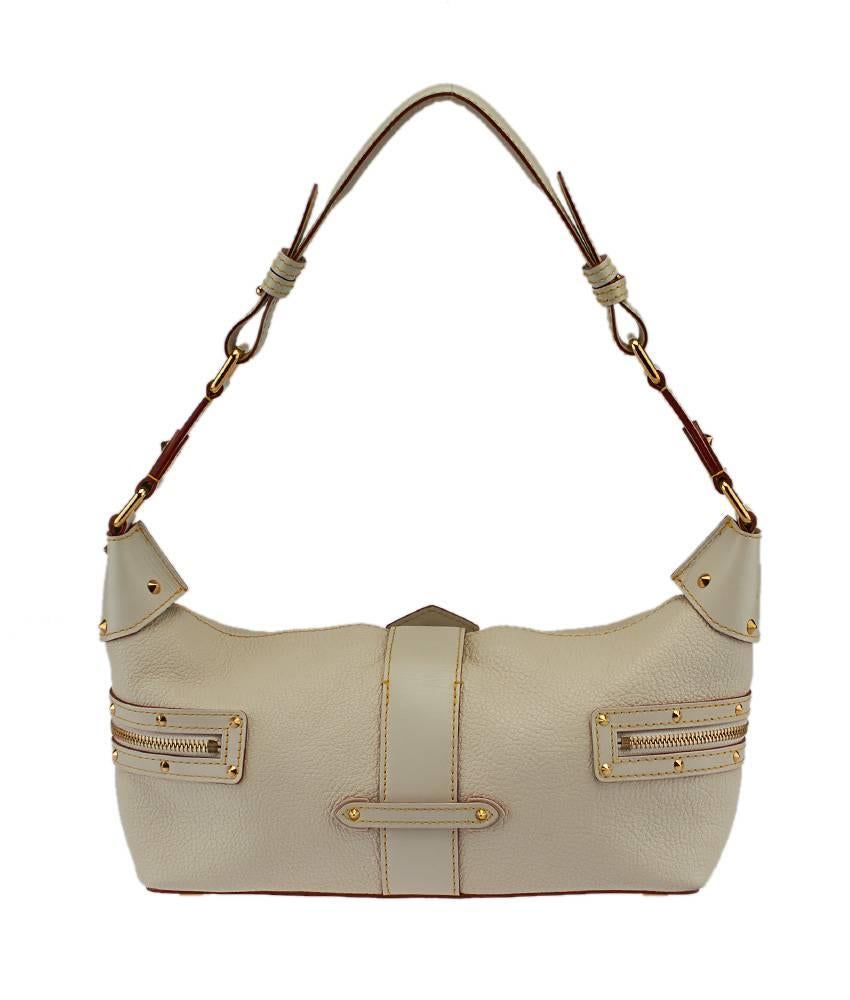 Louis Vuitton Suhali L’Impetueux Cream Leather Shoulder Bag For Sale 1