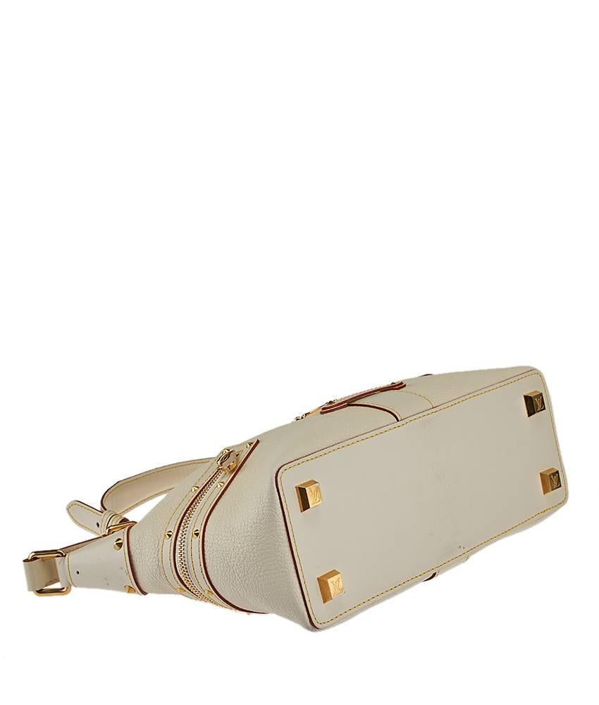 Louis Vuitton Suhali L’Impetueux Cream Leather Shoulder Bag For Sale 2