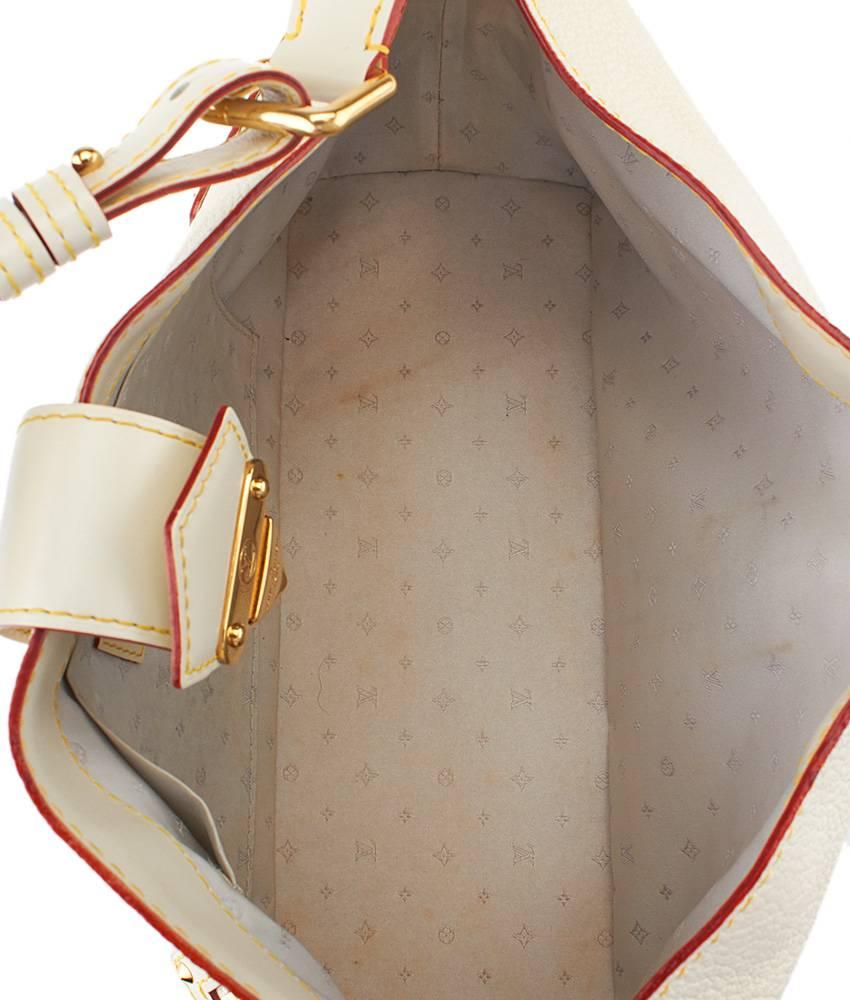 Louis Vuitton Suhali L’Impetueux Cream Leather Shoulder Bag For Sale 4