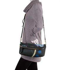 2000s Burberry Prorsum The Petal Green Multicolor Leather Hand Painted Clutch