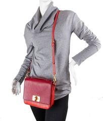 Miu Miu Orange & Red Leather Madras Bicolor Shoulder Bag