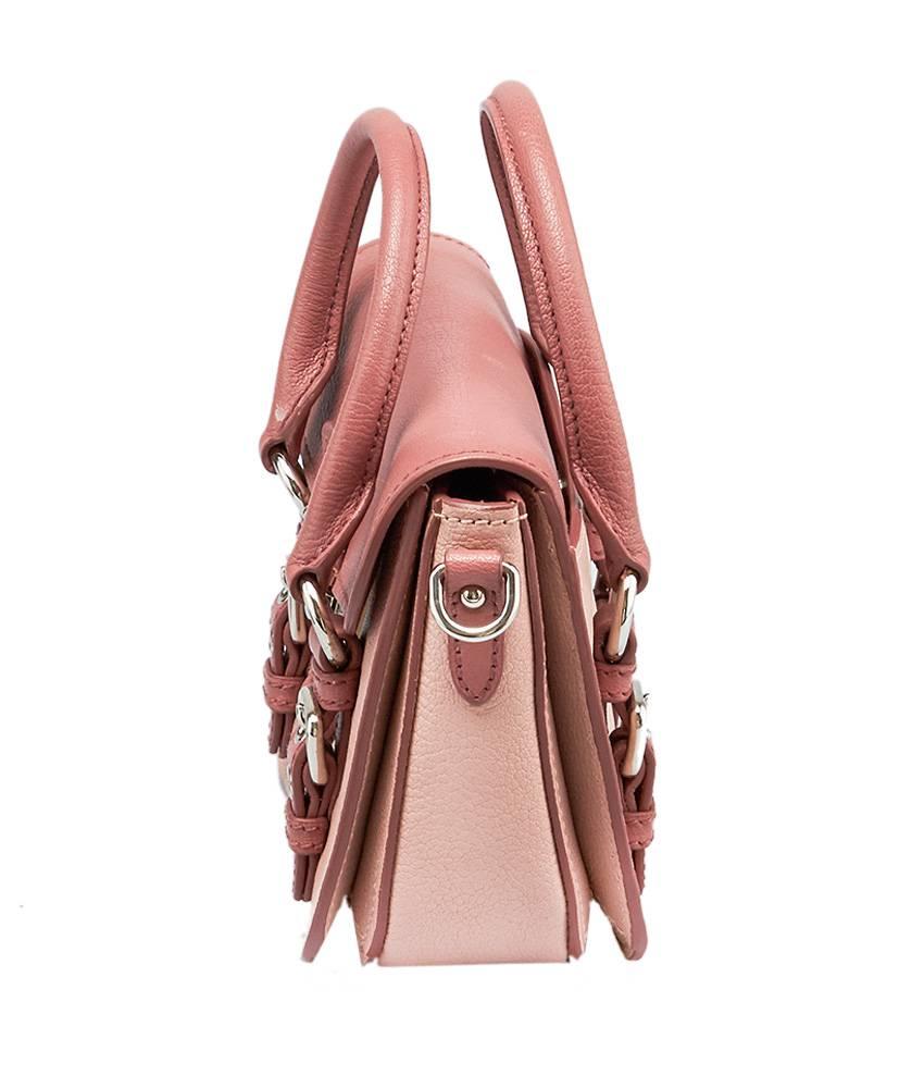 Women's Miu Miu Pink Leather Madras Shoulder Bag For Sale