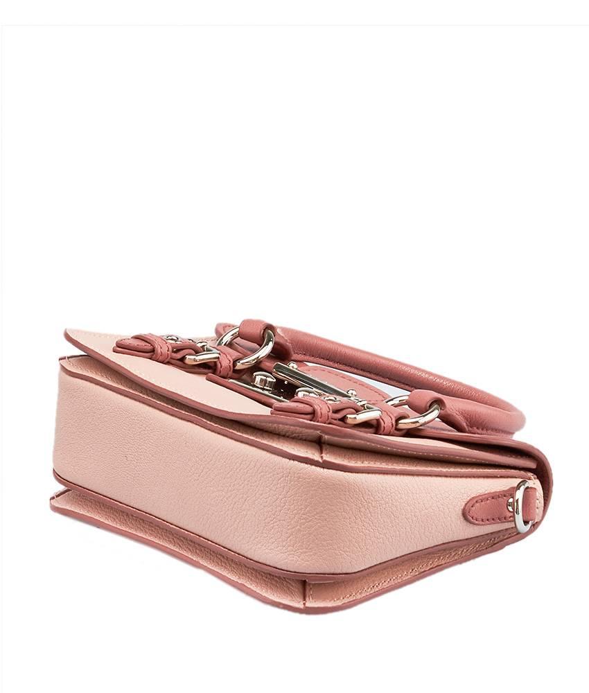 Miu Miu Pink Leather Madras Shoulder Bag For Sale 2