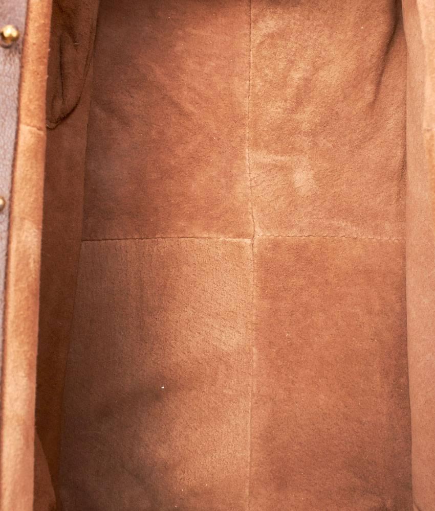 2000s Bottega Veneta Brown Leather Satchel For Sale 3