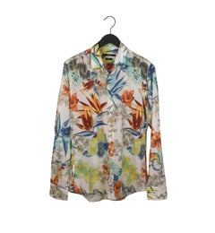Gucci Uomo Camicia Floreale Slim Estate Taglia 42/L, S1468