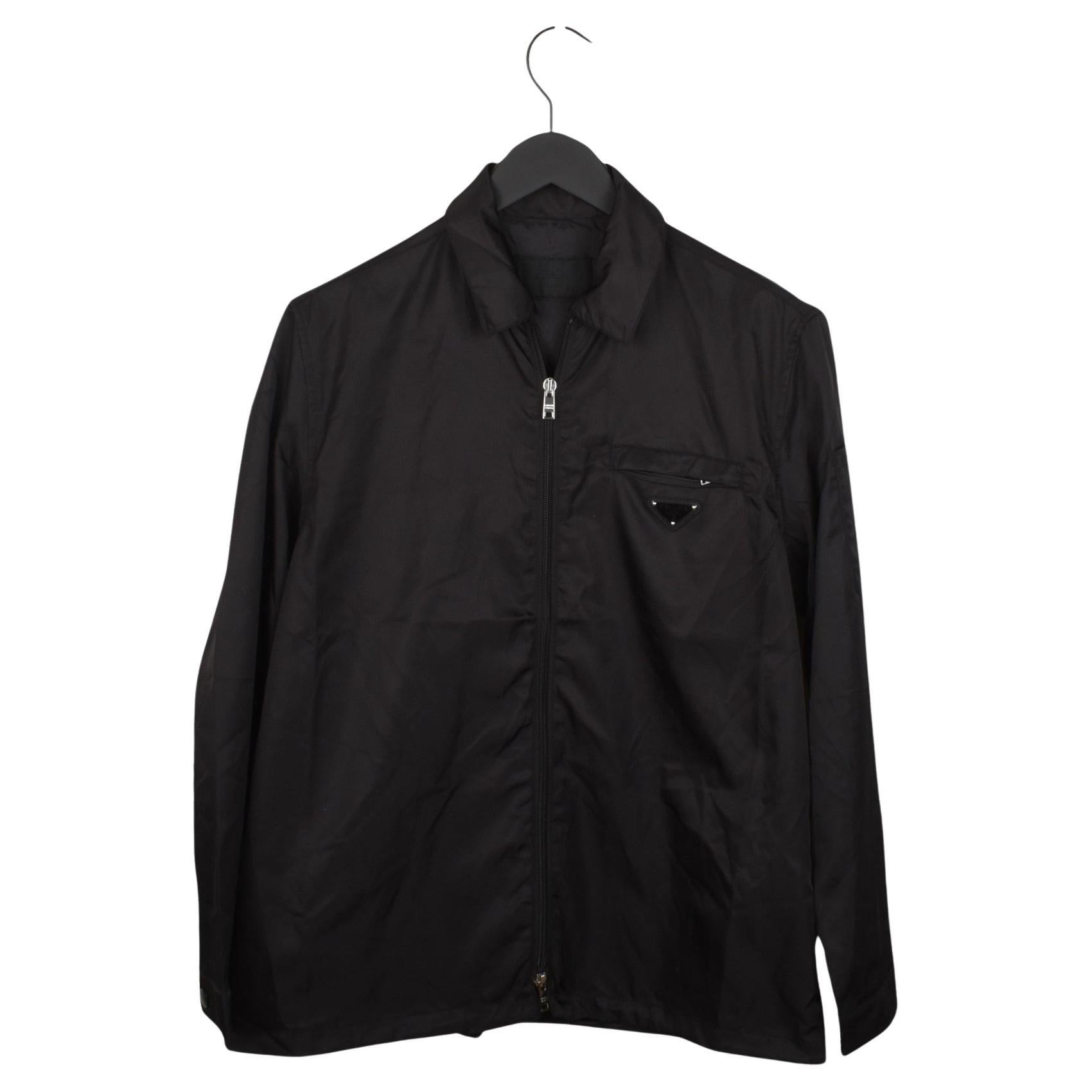 Prada Chaqueta Hombre Camisa Ligera Con Cremallera Logo Re-Nylon Talla S/M, S1480
