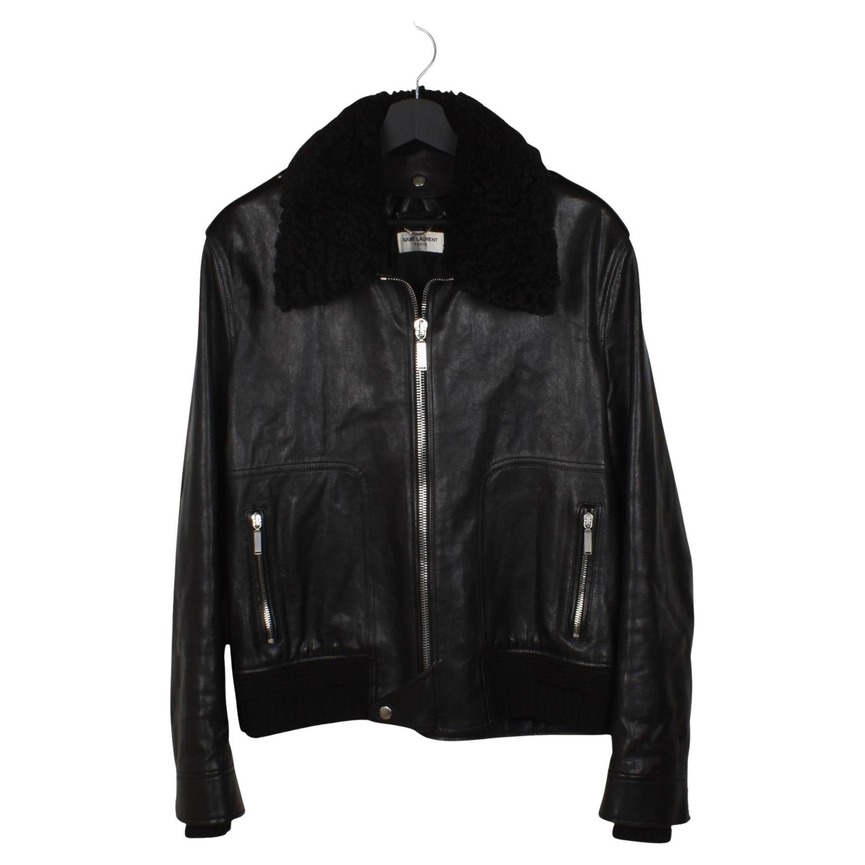 Saint Laurent Uomo Giacca di pelle di Hedi Slimane Taglia 52/L, S1476