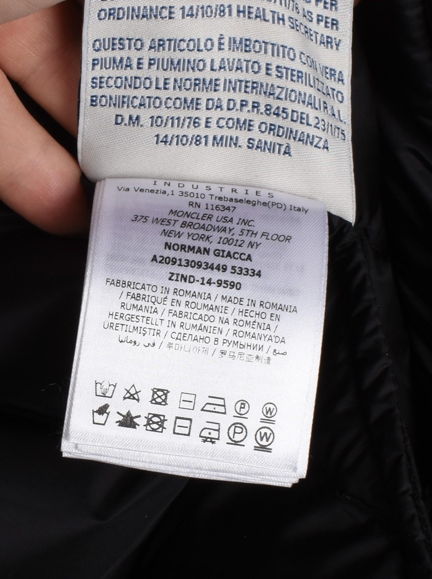 Moncler Uomo Giacca Norman Trapuntata Piumino, Taglia 2/M, S1472 in vendita 4