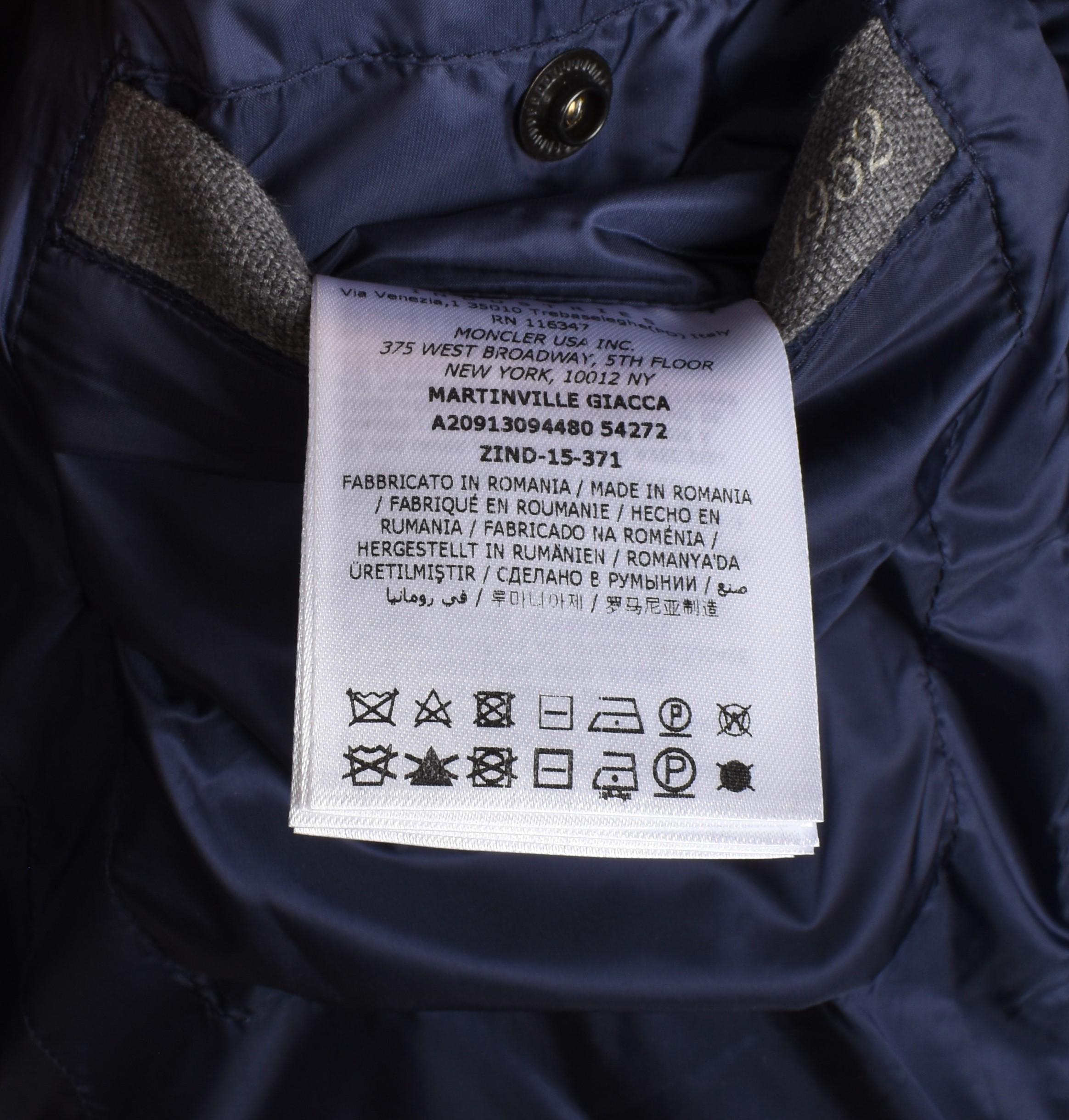 Moncler Uomo Giacca Martinville Trapuntata con Cappuccio in Piuma d'Oca, Misura 2/M, S1473 in vendita 4
