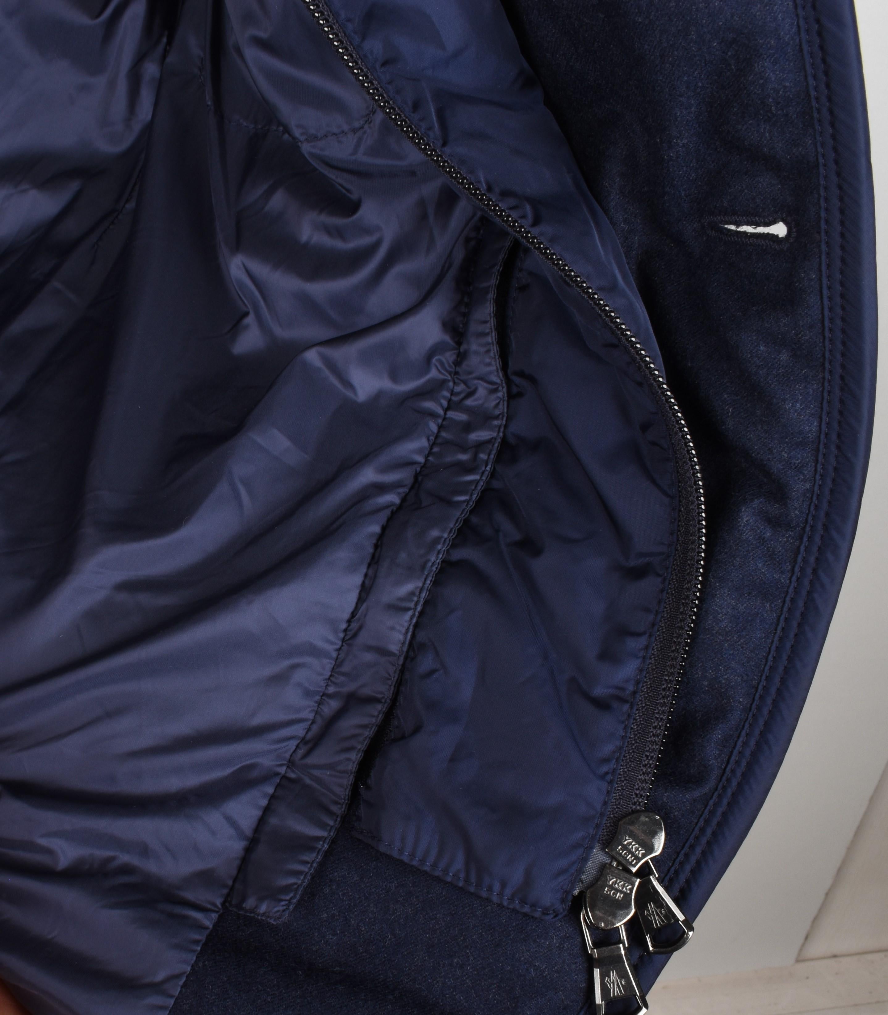 Moncler Uomo Giacca Martinville Trapuntata con Cappuccio in Piuma d'Oca, Misura 2/M, S1473 in vendita 7