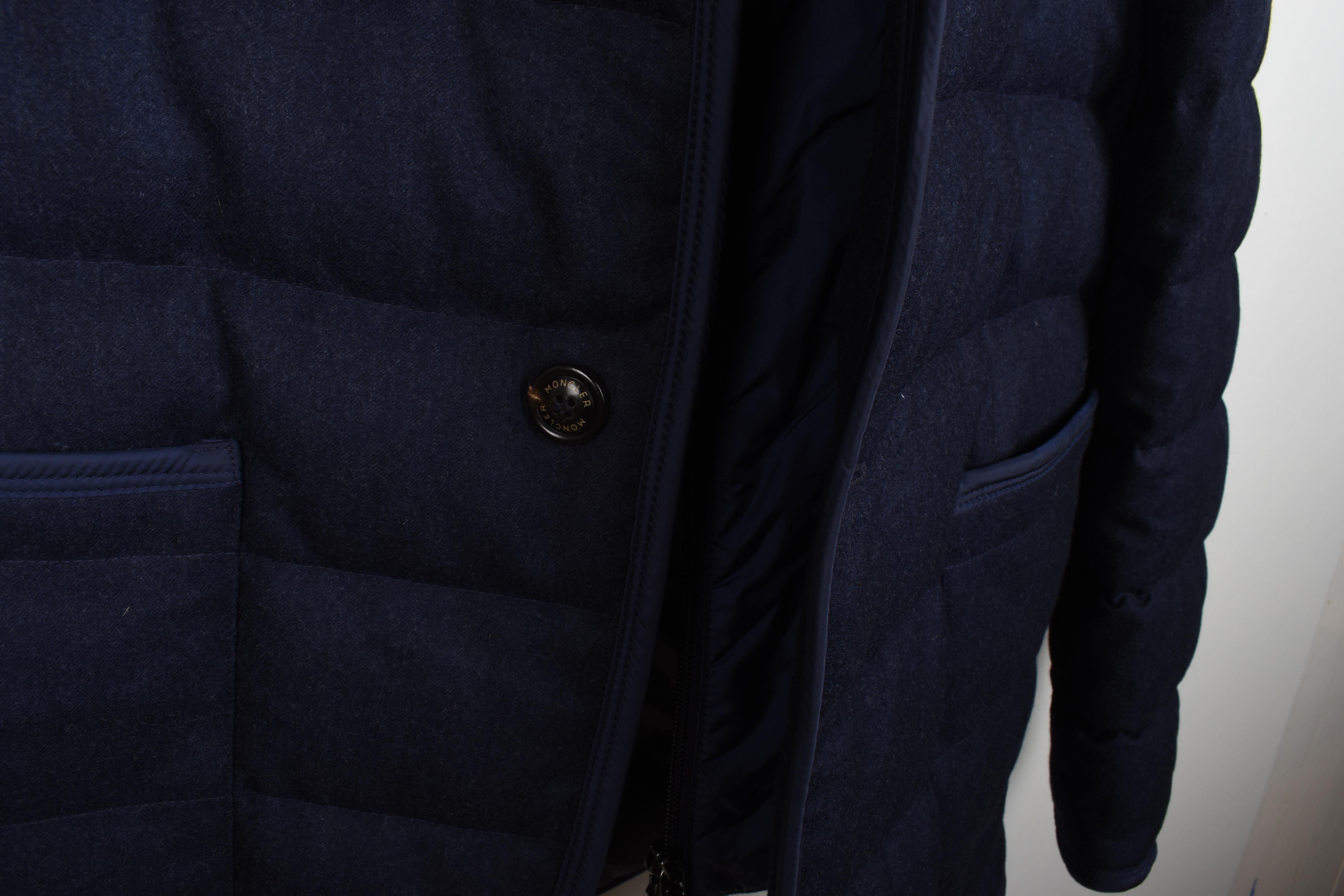 Moncler Uomo Giacca Martinville Trapuntata con Cappuccio in Piuma d'Oca, Misura 2/M, S1473 in vendita 8