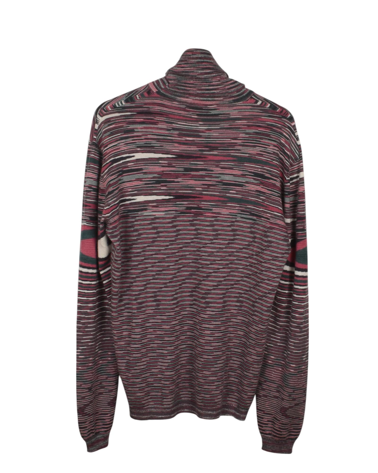 Nero Missoni Uomo Maglione a collo alto in puro cashmere taglia 54/L-XL in vendita