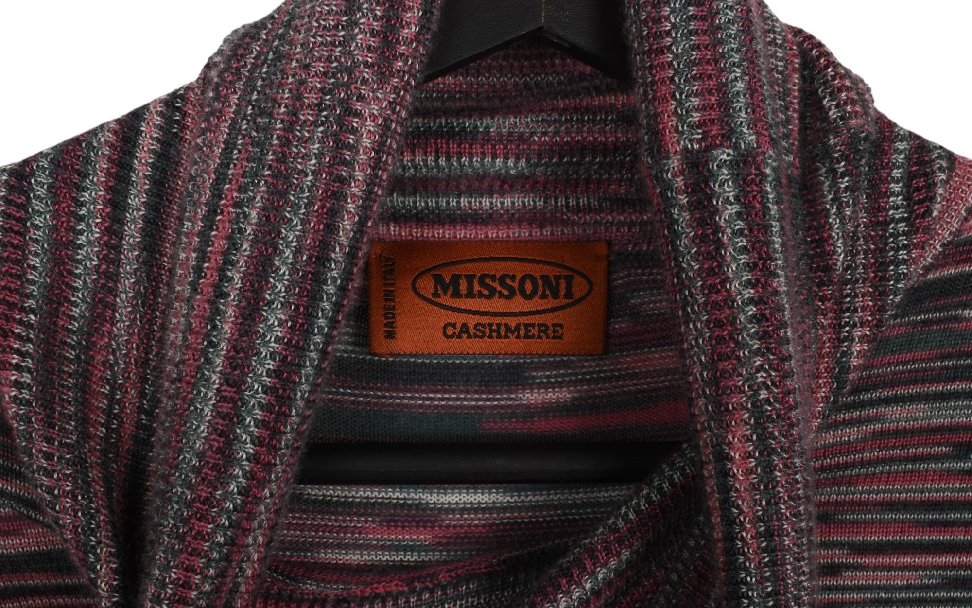 Missoni Uomo Maglione a collo alto in puro cashmere taglia 54/L-XL In condizioni ottime in vendita a Kaunas, LT